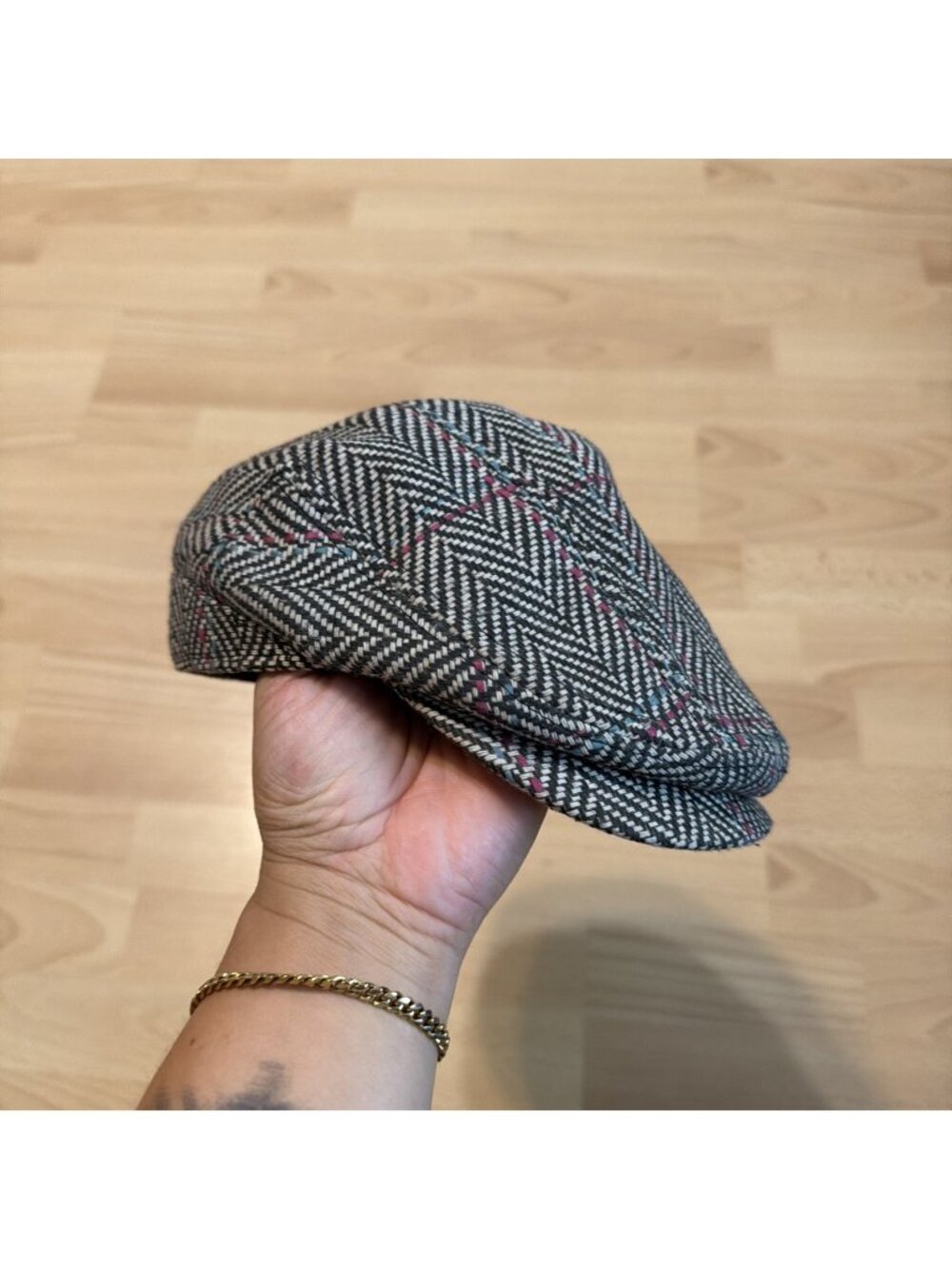 Dakine Wool Newsboy Womens Kids Plaid Hat Cap One Size